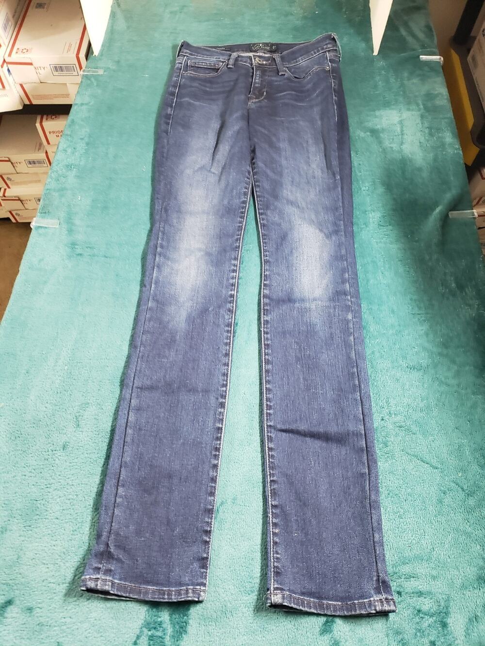Lucky Brand Jeans Size 0 Womens Blue Pants Italian Stretch Brooke Straight